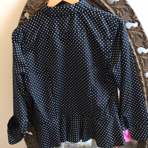 Ralph Lauren peplum polka dot button down - Picture 3 of 3